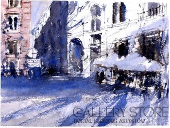 First31527 Last31527-Rzym, Largo di Torre Argentina-Akwarela