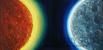 First151 Last151-z serii "Kosmos" dyptyk "SOL i LUNA"-Olej