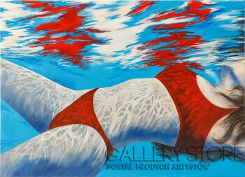 First34131 Last34131-Swimming Girl reprodukcja-Giclee