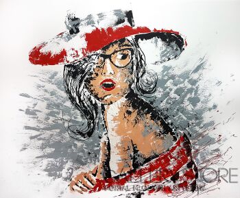First30242 Last30242-Lady in red-Akryl