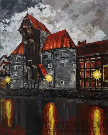First34875 Last34875-Żuraw Gdański nocą-Olej