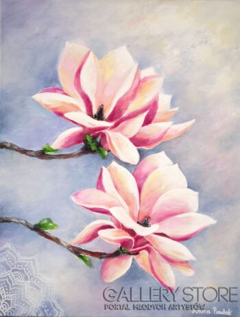 First30088 Last30088-"Kwiaty magnolii"-Akryl