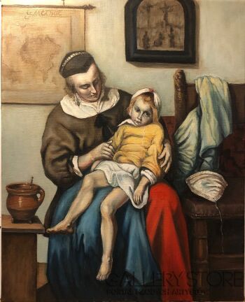 First37814 Last37814-Kopia obrazu: A sick child Gabriel Metsu-Olej
