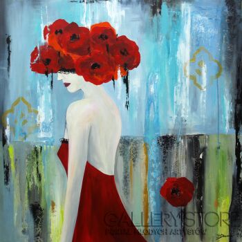 First34240 Last34240-Lady in red-Akryl
