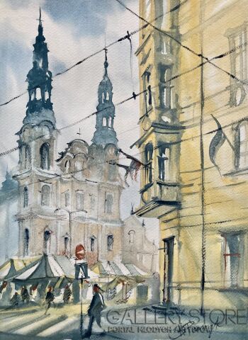 First33273 Last33273-Plac Bernardyński w Poznaniu-Akwarela