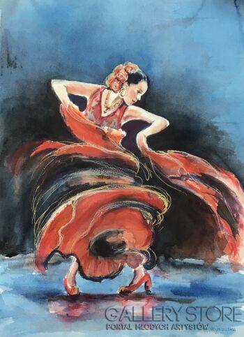 First32907 Last32907-Flamenco 2-Akwarela