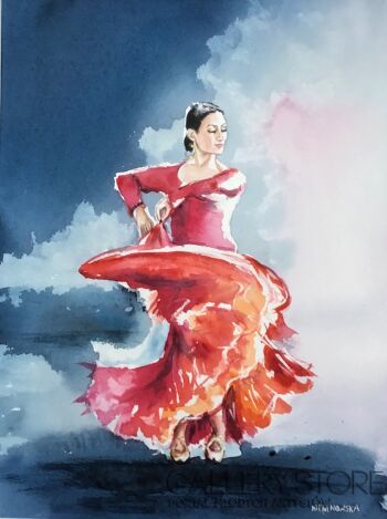 First32907 Last32907-Flamenco-Akwarela
