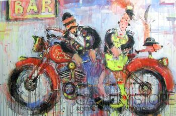 First27147 Last27147-harley davidson i dziewczyna....-Akryl
