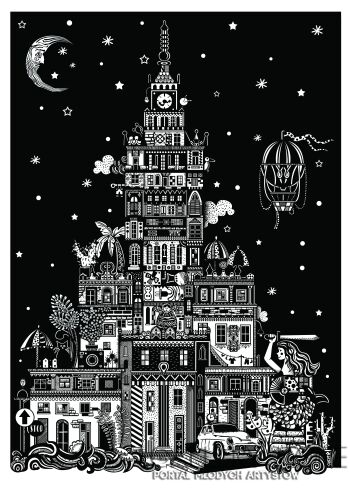 First28829 Last28829-Pałac Kultury i Nauki w Warszawie-Serigrafia