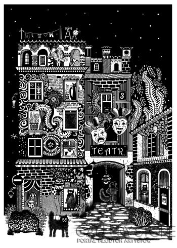 First28829 Last28829-Teatralny zakątek nocą-Plakaty