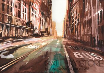 First32193 Last32193-Ulica Nowego Jorku - New York VIII-Akwarela