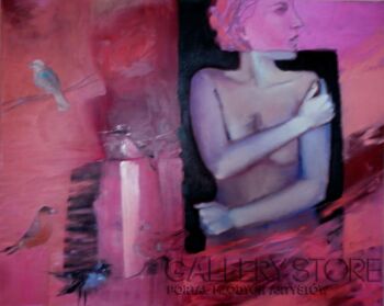 First190 Last190-Nude with Birds, 2012-Olej