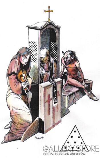 First25856 Last25856-Tarot Apokalipsy - 10 pucharów - Spowiedź i pokuta-Rysunek