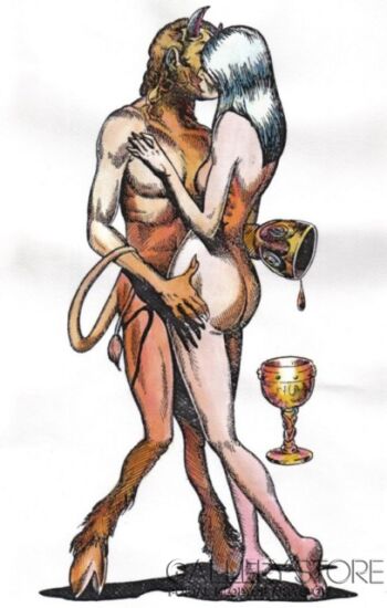First25856 Last25856-Tarot Apokalipsy - 2 puchary - Grzech-Rysunek