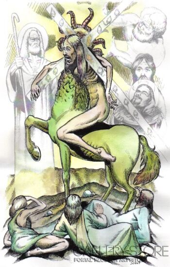 First25856 Last25856-Tarot Apokalipsy - Rycerz kijów - Przemienienie-Rysunek