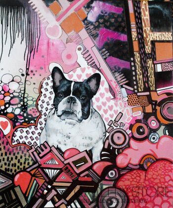 First26834 Last26834-I love Bulldog-Technika mieszana