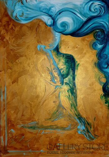 First32431 Last32431-A ray of her gold -Akryl