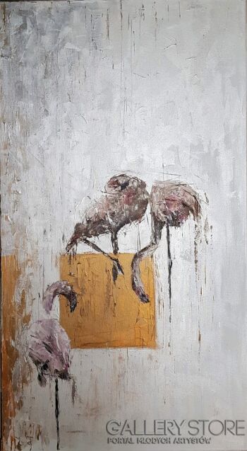 First32431 Last32431-GOLD OF FLAMINGS-Akryl