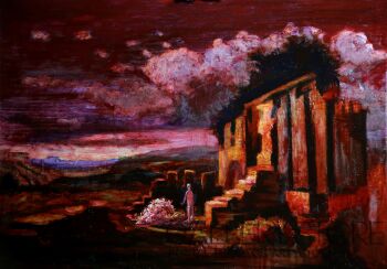 First32341 Last32341-Bloody Landscape (past. Lluís Rigalt - Ruins)-Olej