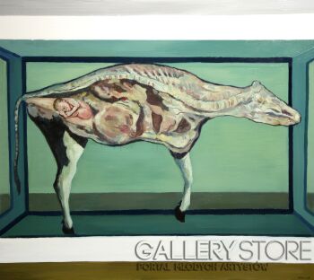 First32341 Last32341-Narodziny artysty, na podstawie pracy Damien Hirst Mother and child-Olej