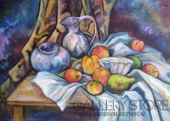 First33498 Last33498-Martwa natura a la Paul Cézanne-Akryl
