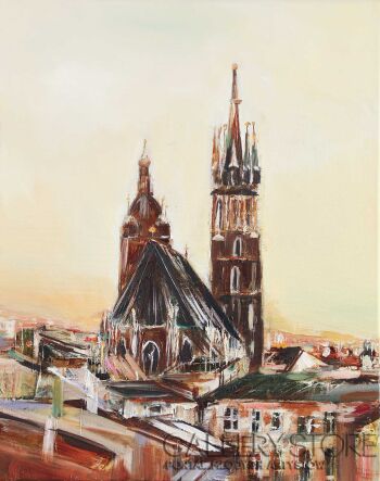 First32623 Last32623-Kraków - widok na kościół Mariacki-Olej