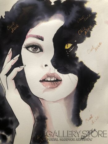 First31829 Last31829-Cienie rozlane 5 Chat Noir-Akwarela