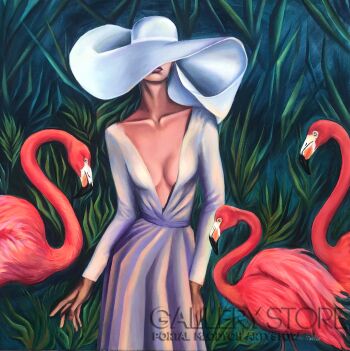 First31829 Last31829-Moje Art Deco. Flamingi-Akryl