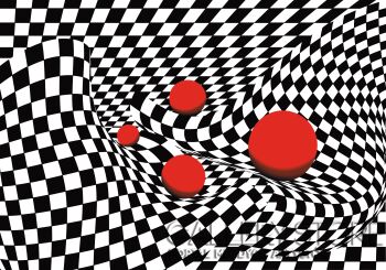 First33872 Last33872-OPTICAL ART WKIT A RED BALL 008-Plakaty