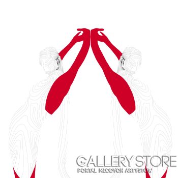 First39407 Last39407-women with red-Plakaty