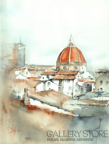 First32646 Last32646-Katedra Santa Maria del Fiore-Akwarela
