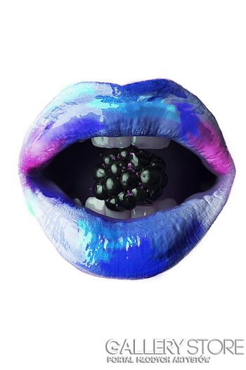 First37628 Last37628-BLUE Lips-Plakaty