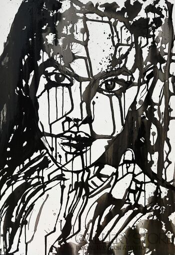 First37628 Last37628-Dripping girl-Technika mieszana