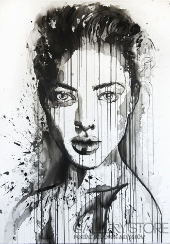 First37628 Last37628-Dripping portrait-Technika mieszana