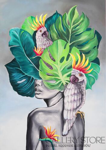 First37628 Last37628- Jungle Portrait-Technika mieszana