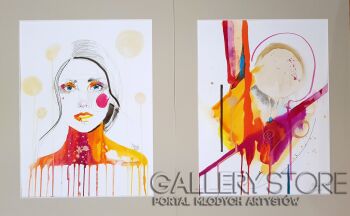 First3201 Last3201-Orange Abstract-Akwarela
