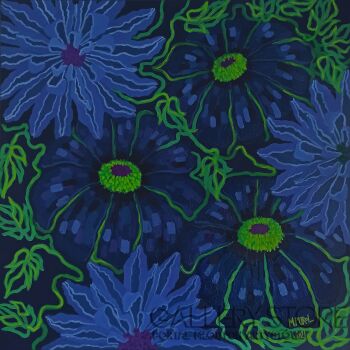 First33502 Last33502-GARDEN DEEP BLUE-Akryl