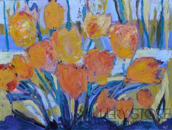 First235 Last235-Kwiaty - Tulipany III-Olej