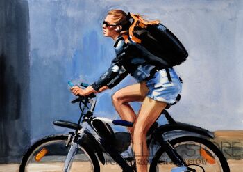 First29626 Last29626-Blue Jeans Rowerzystka-Akwarela