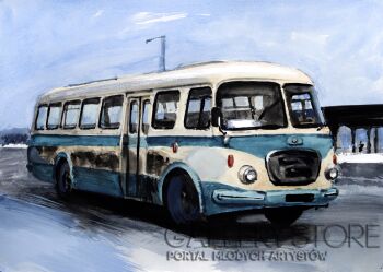 First29626 Last29626-Zabłocony Ogórek na dworcu w Ostrawie-Akwarela