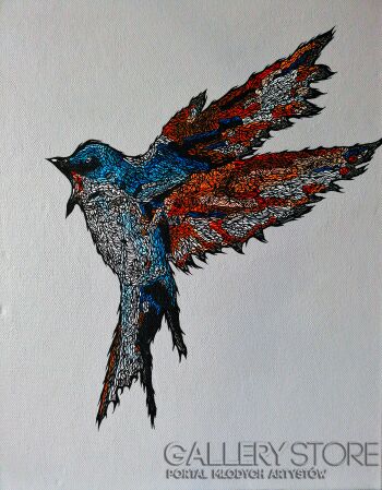 First31894 Last31894-GREY BIRD #2-Akryl
