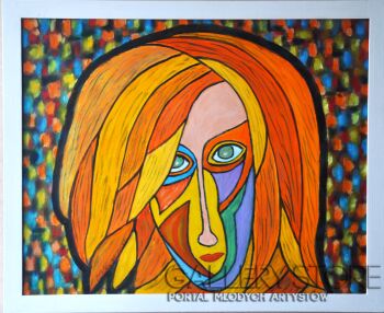 First40900 Last40900-PORTRET MUZY PICASSA -FRANCOISE GILOT-Olej