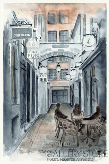 First37848 Last37848-Delirium Cafe w Brukseli-Akwarela