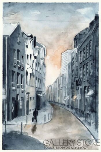 First37848 Last37848-Rue Haute - Bruksela-Akwarela