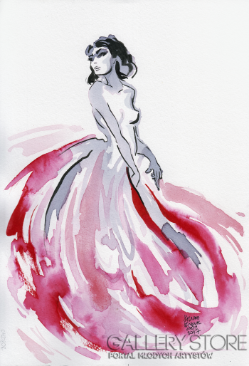 First31592 Last31592-Sensual Dance Lady-Akwarela