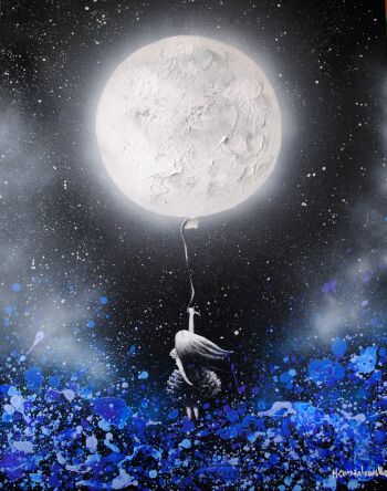 First30691 Last30691-Blue - wydruk artystyczny-Giclee