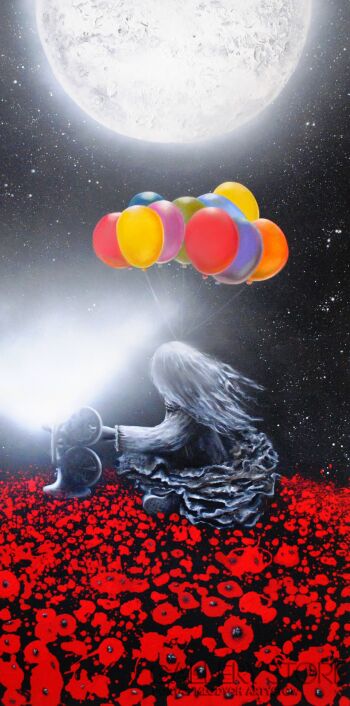 First30691 Last30691-Dziewczynka z projektorem -Giclee