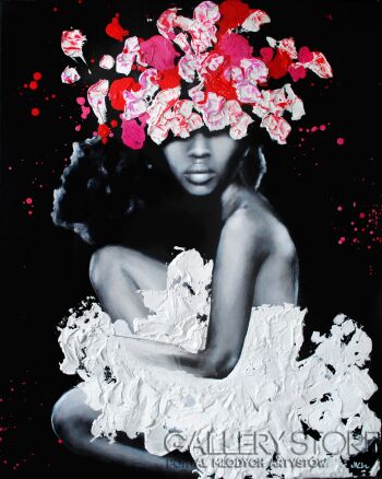 First30691 Last30691-Midnight flowers- wydruk artystyczny -Giclee