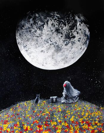 First30691 Last30691-Tu i teraz- wydruk artystyczny obrazu -Giclee