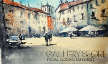 First33818 Last33818-,,Italia -scena uliczna ,,-Akwarela